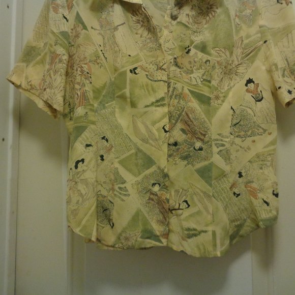 VINTAGE PRETTY ASIAN ROYALTY BLOUSE LG - Picture 5 of 6